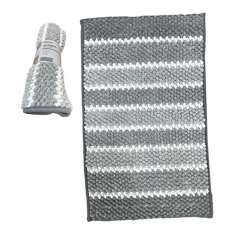 HO ALFOMBRA CHENILLA P/BANO GRIS 45X75cm / 17109 - 1