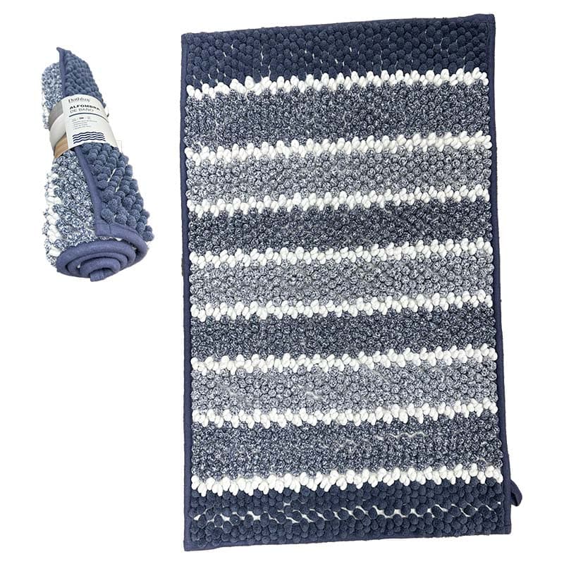 HO ALFOMBRA CHENILLA P/BANO AZUL 45X75cm / 17113 - 1