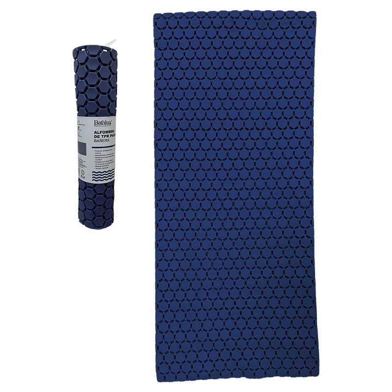 HO ALFOMBRA ANTIDESLIZANTE P/DUCHA AZUL 78cmX35cm PLAST - 1