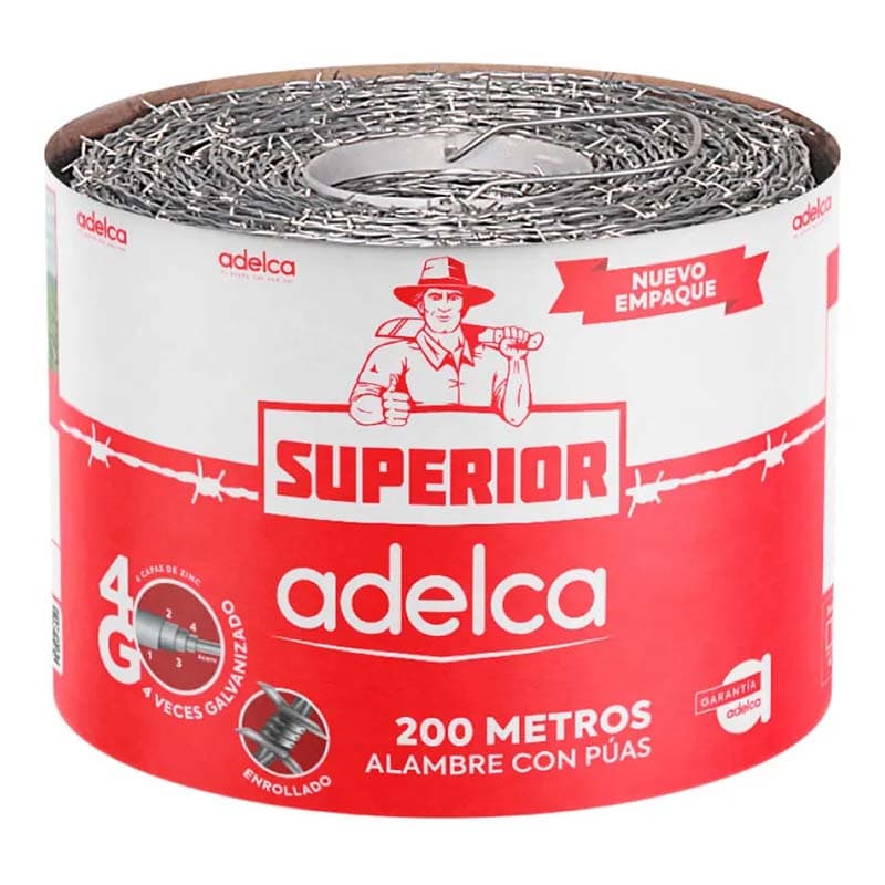 ADELCA PUA SUPERIOR ROJO 400MT ALAMBRE - 1