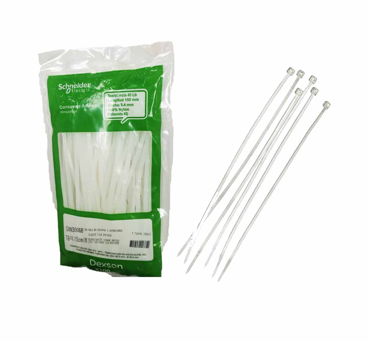DEXSON AMARRA 150MMX3.2MM BLANCA - 1