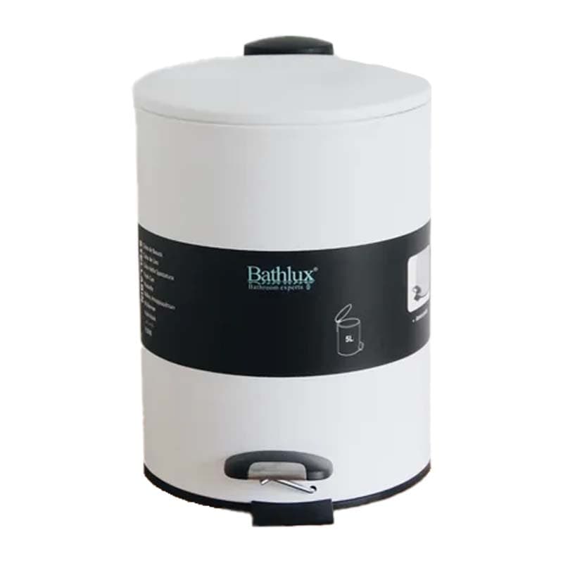 HO BASURERO PLAST D/BANO PEDAL C/LENTO BLANCO 3LT - 1
