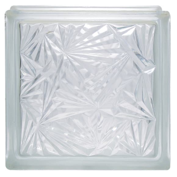 IMP BLOQUE VIDRIO ICE FLOWER 19X19X8CM (6U) - 1