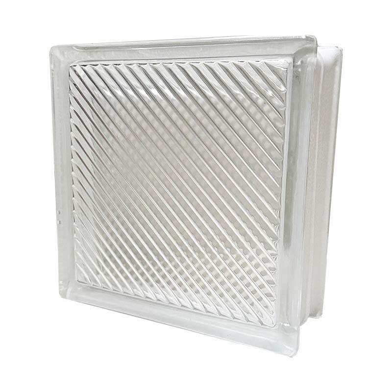 IMP BLOQUE VIDRIO OBLIQUE CLEAR 19X19X8CM (6U) - 1