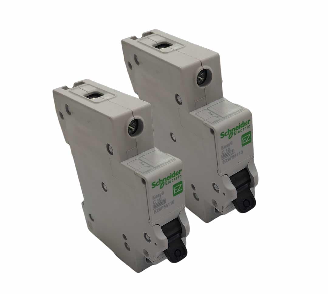 SQD BREAKER RIEL EASY9 UNIPOLAR 10AMP (12UxCJ) - 1