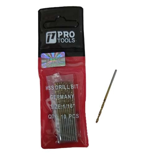 PT BROCA 1/16 TITANIUM PROTOOLS GERMANY HSS (10U) - 1