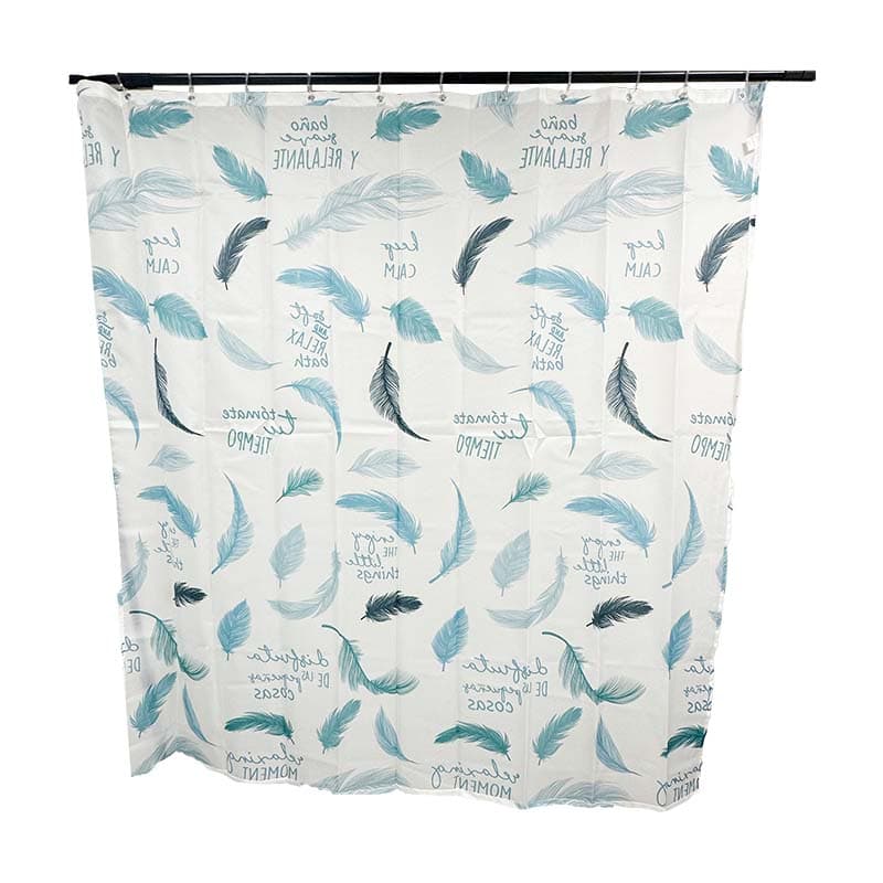HO CORTINA TELA D/BANO PLUMAS ESTAMPADAS 60667 - 1
