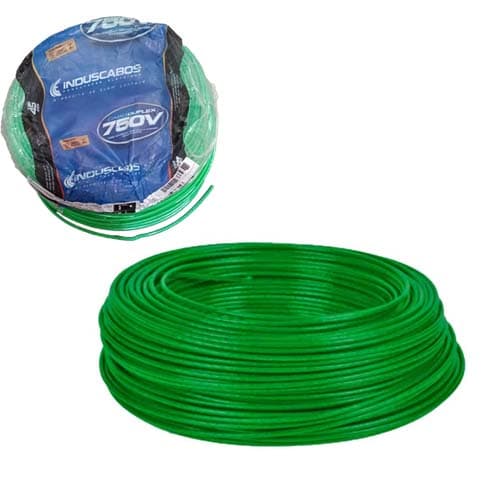 INDUSCABOS CABLE FLEXIBLE #10  4.0MM VERDE 100 - 1