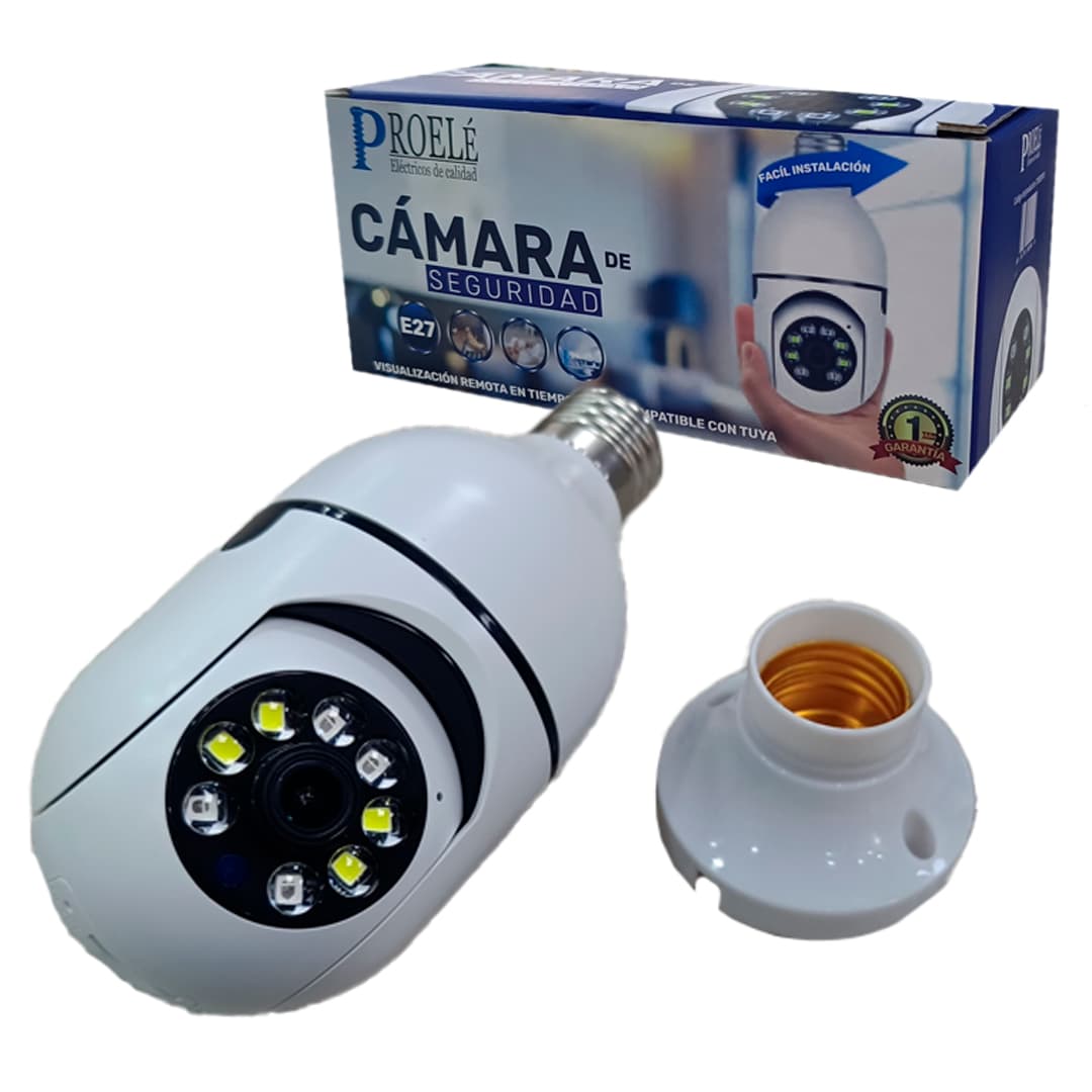 PR CAMARA D/SEGURIDAD SMART T/FOCO E27 PROELE - 1