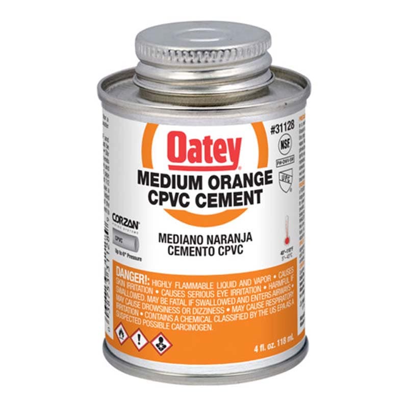 PEGAMENTO OATEY NARANJA 1/32 (4 OZ) VISCOSIDAD MED - 1