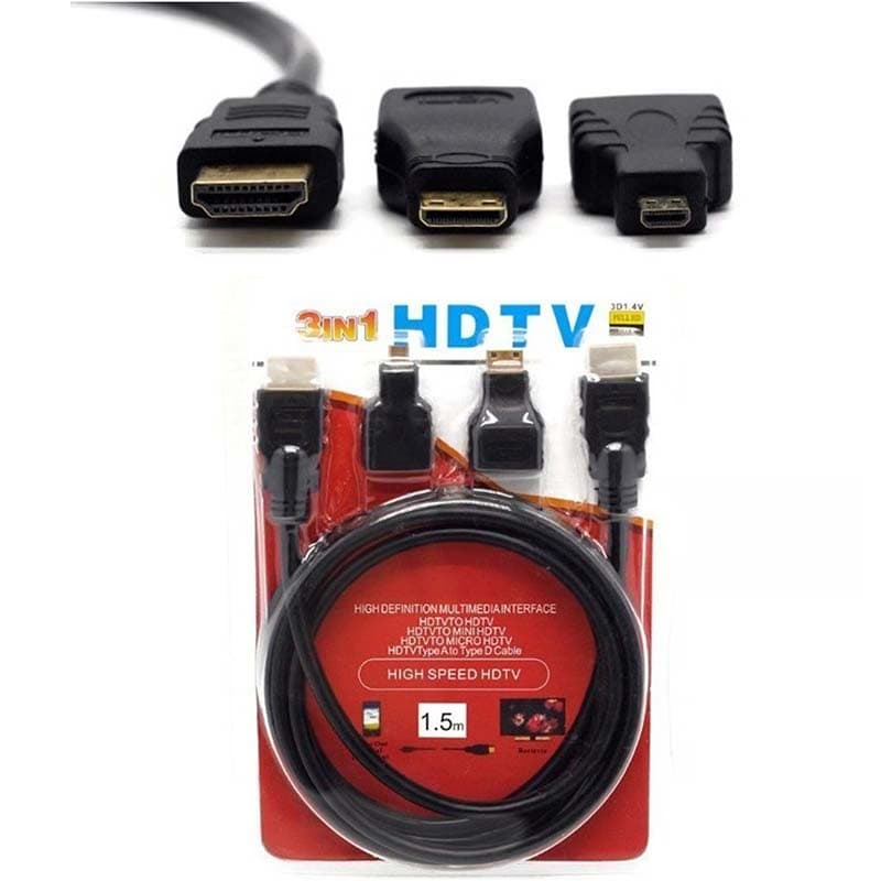 IMP CABLE HDMI 3en1 MINI-MICRO USB 1.5MTS - 1