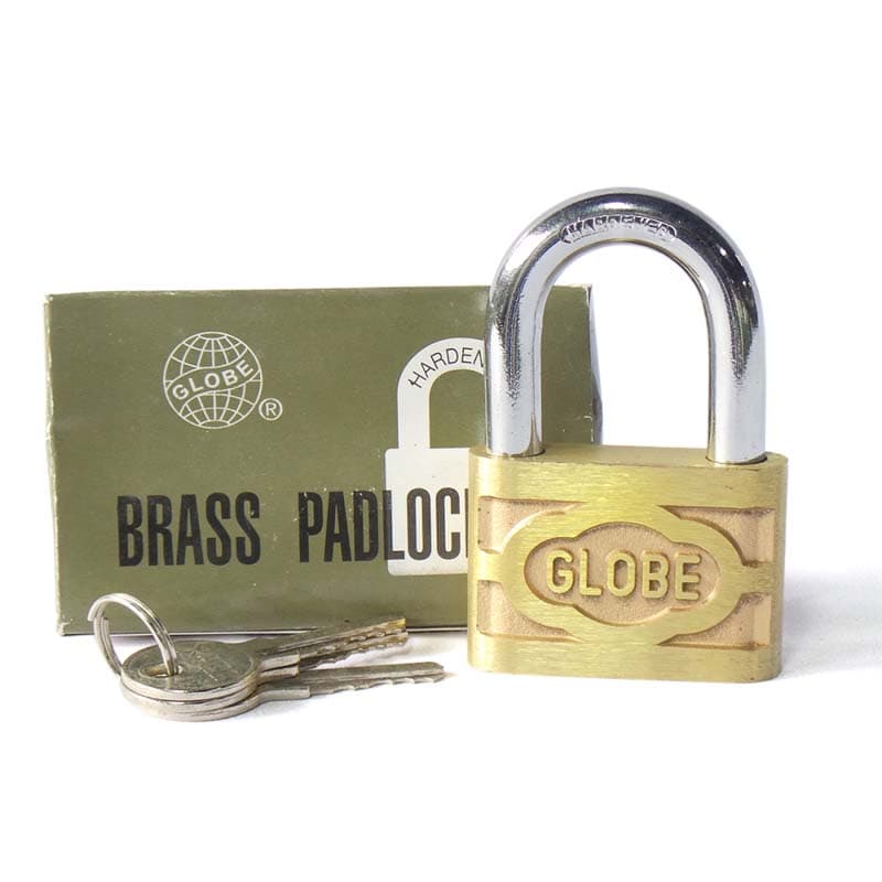 GLOBE CANDADO DORADO 50MM RELIEVE (6U) - 1