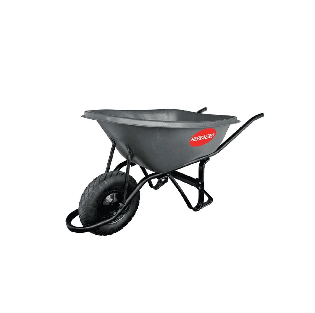 HERRAGRO CARRETILLA 5500 PLASTICO GRIS 100LTS - 1