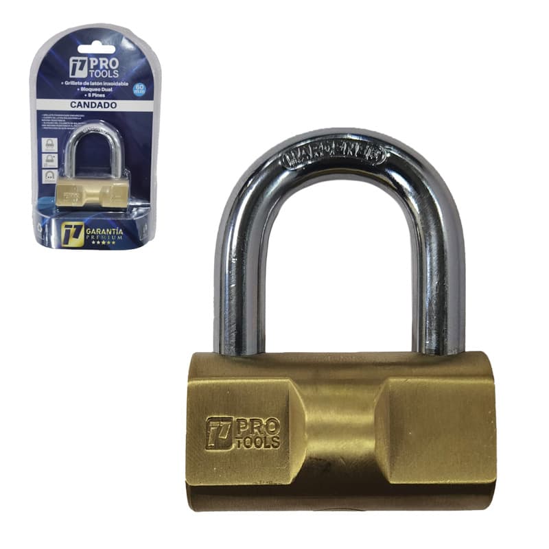 PT CANDADO BARRIL BRONCE 60MM(6U)(48XCJ)PROTOO - 1