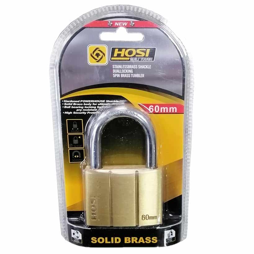 IMP CANDADO PLANO 60 MM BRONCE HOSI - 1
