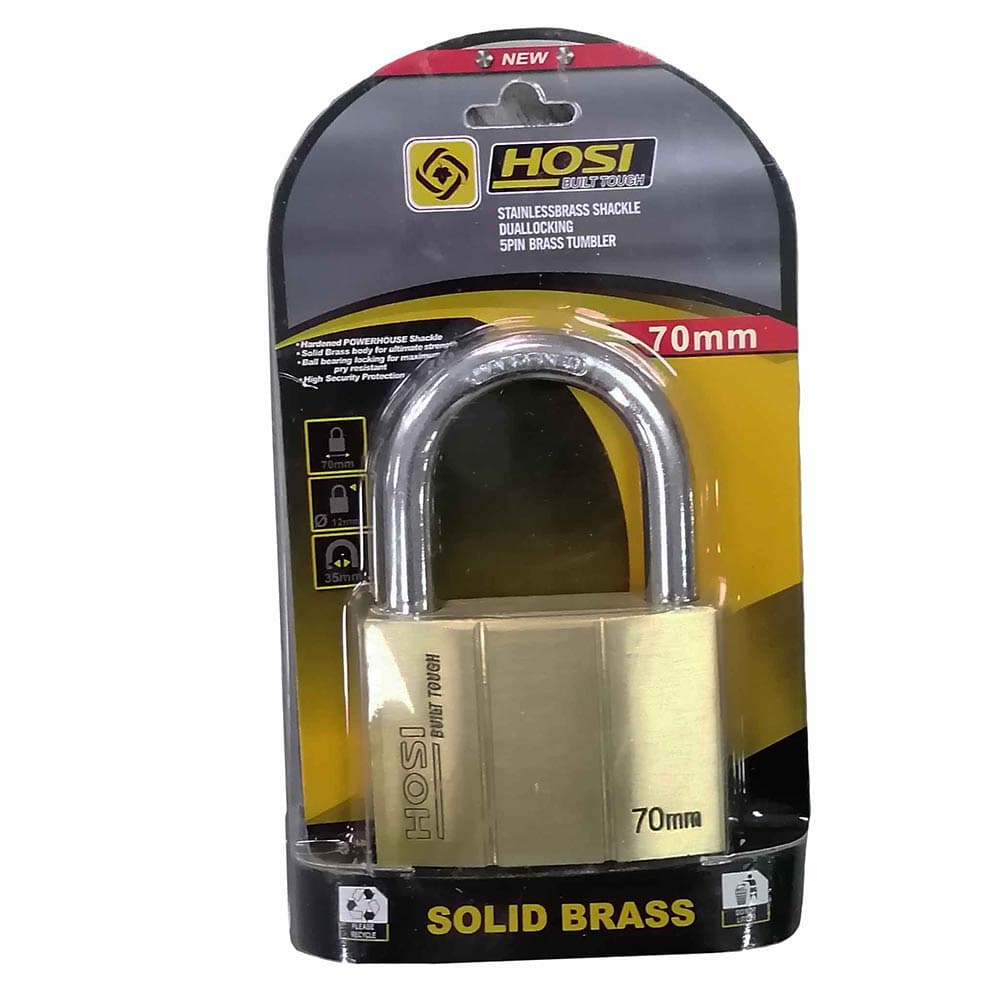 IMP CANDADO PLANO 70 MM BRONCE HOSI - 1