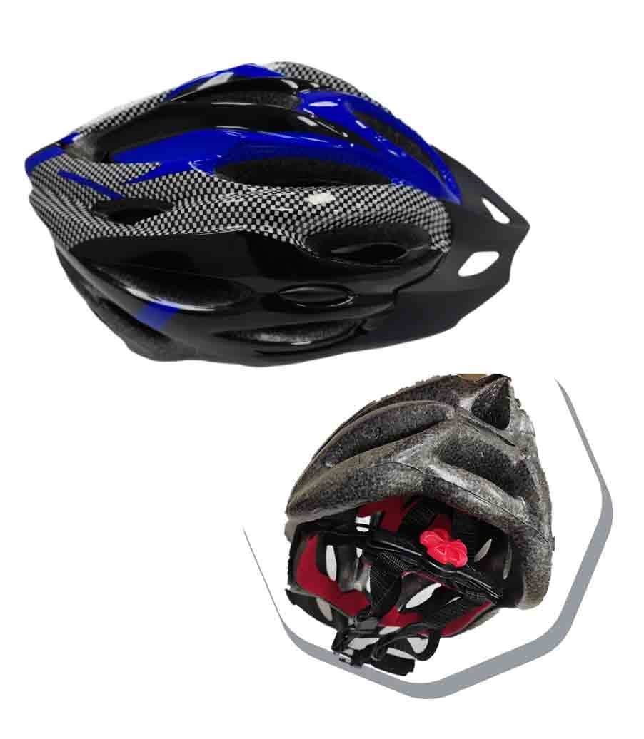 SB CASCO P/BICICLETA ULTRALIGERO EPS-PC AZUL/N - 1
