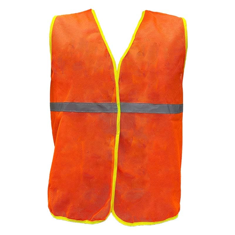 CHALECO NARANJA REFLECTIVO T/MALLA L C/VELCRO - 1