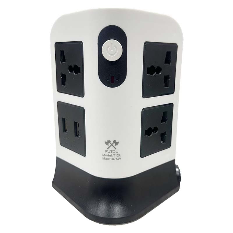 IMP CORTA PICO 7TOMAS 2USB 2.8MT C/INT PROTEC MULT - 1