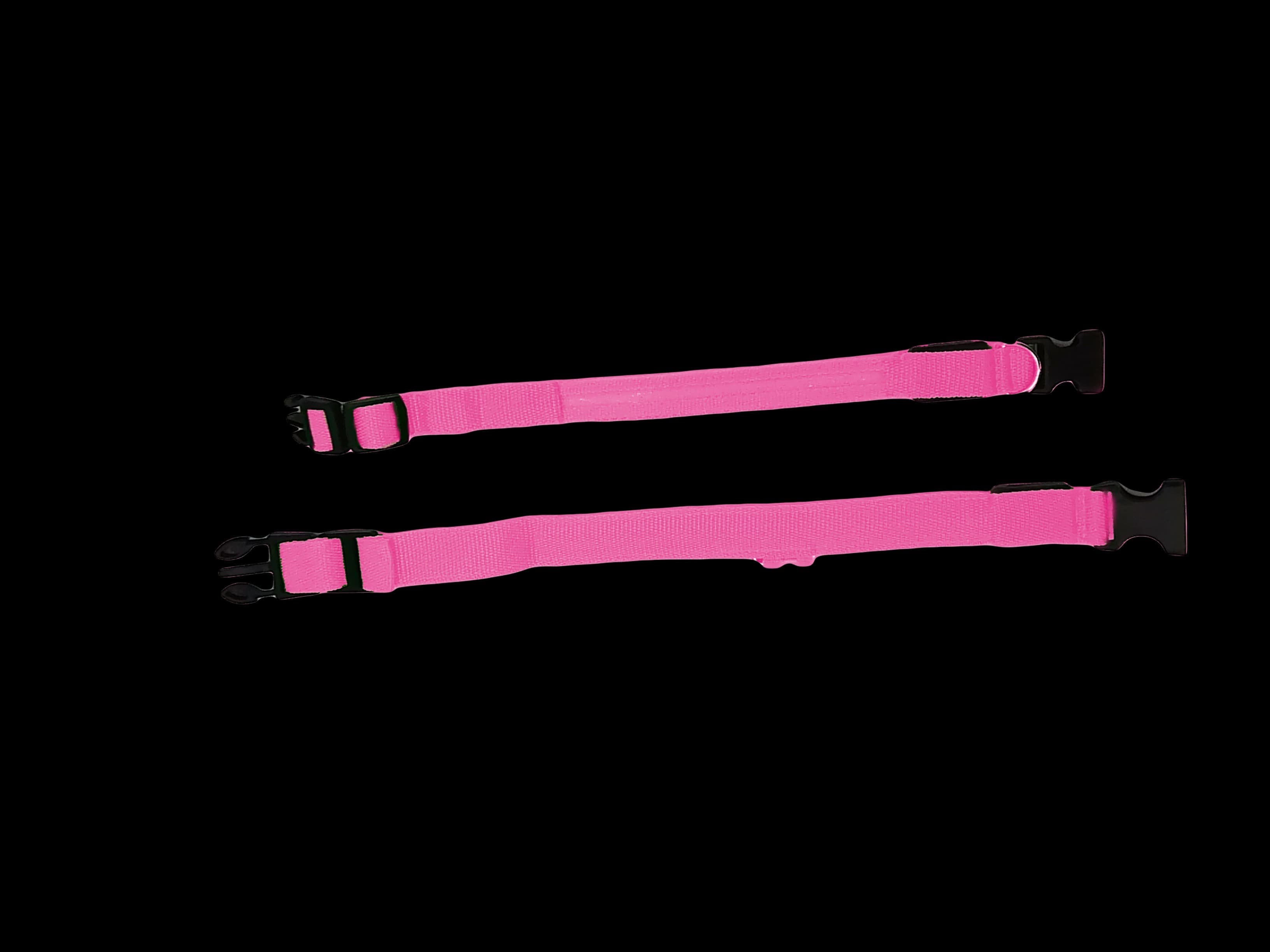 IMP COLLAR MEDIANO MASCOTA LUCES ROSADO - 1