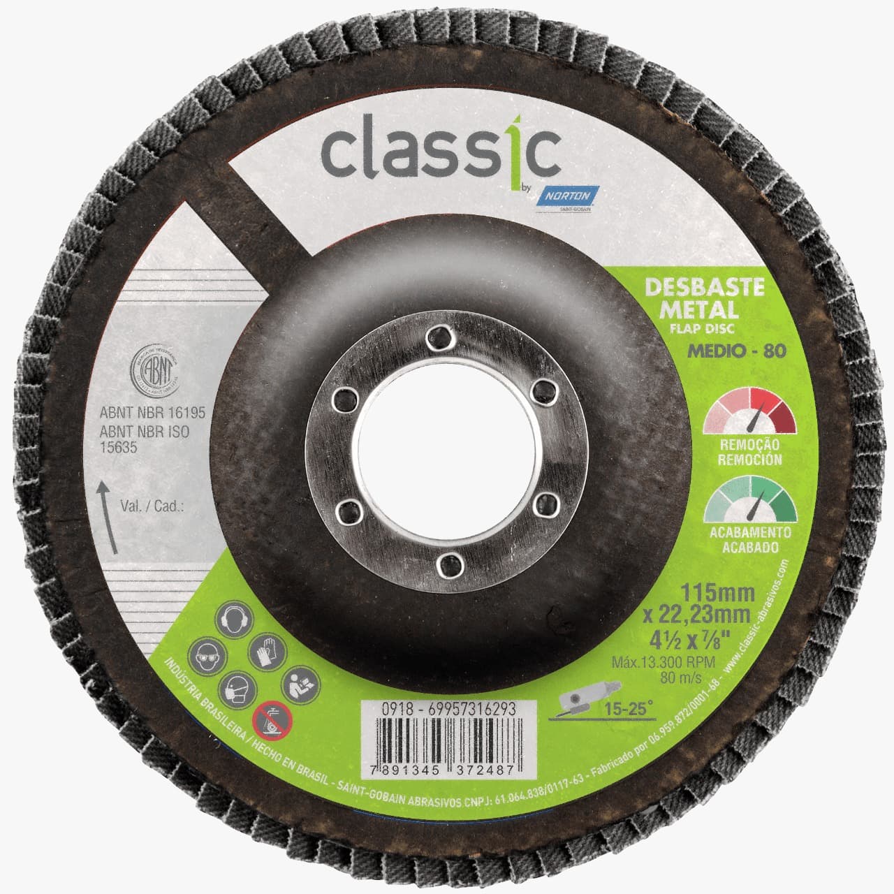 NORTON DISCO FLAP 80  4.1/2 801 115X22 (10U) - 1