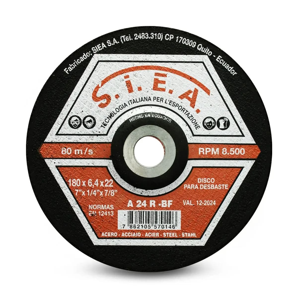 SIEA DISCO PULIR/METAL 7X1/4 (25UXCJ) - 1