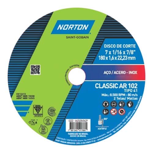 NORTON DISCO C/METAL CLASSIC 4.1/2X3/64X7/8 (25U) - 1