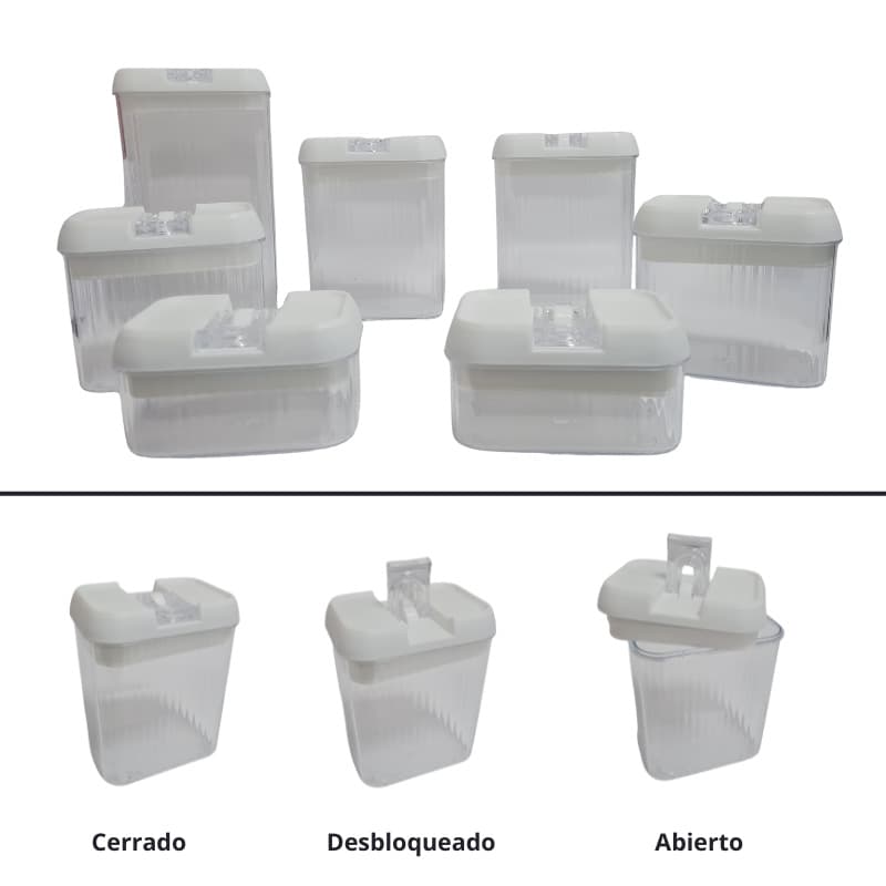 HO ENVASES ALMACENAMIENTO PLAST SETX7  ALIMENT - 1