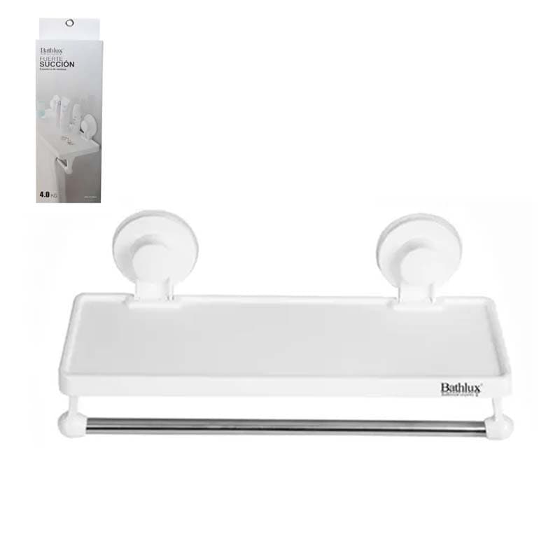 HO ESTANTE PLAST C/TOALLERO BLANCO C/VENTOSAS / 30 - 1