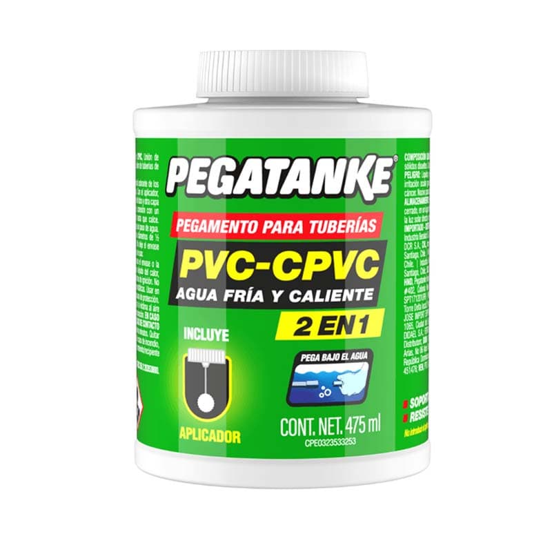 PEGATANKE PEGAMENTO PVC-CPVC VERDE 475ML(24UxCJ) - 1