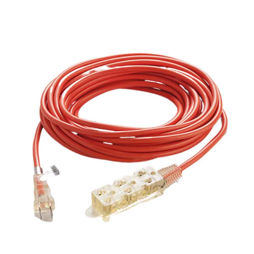 INCABLE EXTENSION 2X16 15MT NARANJA 3SERV. - 1