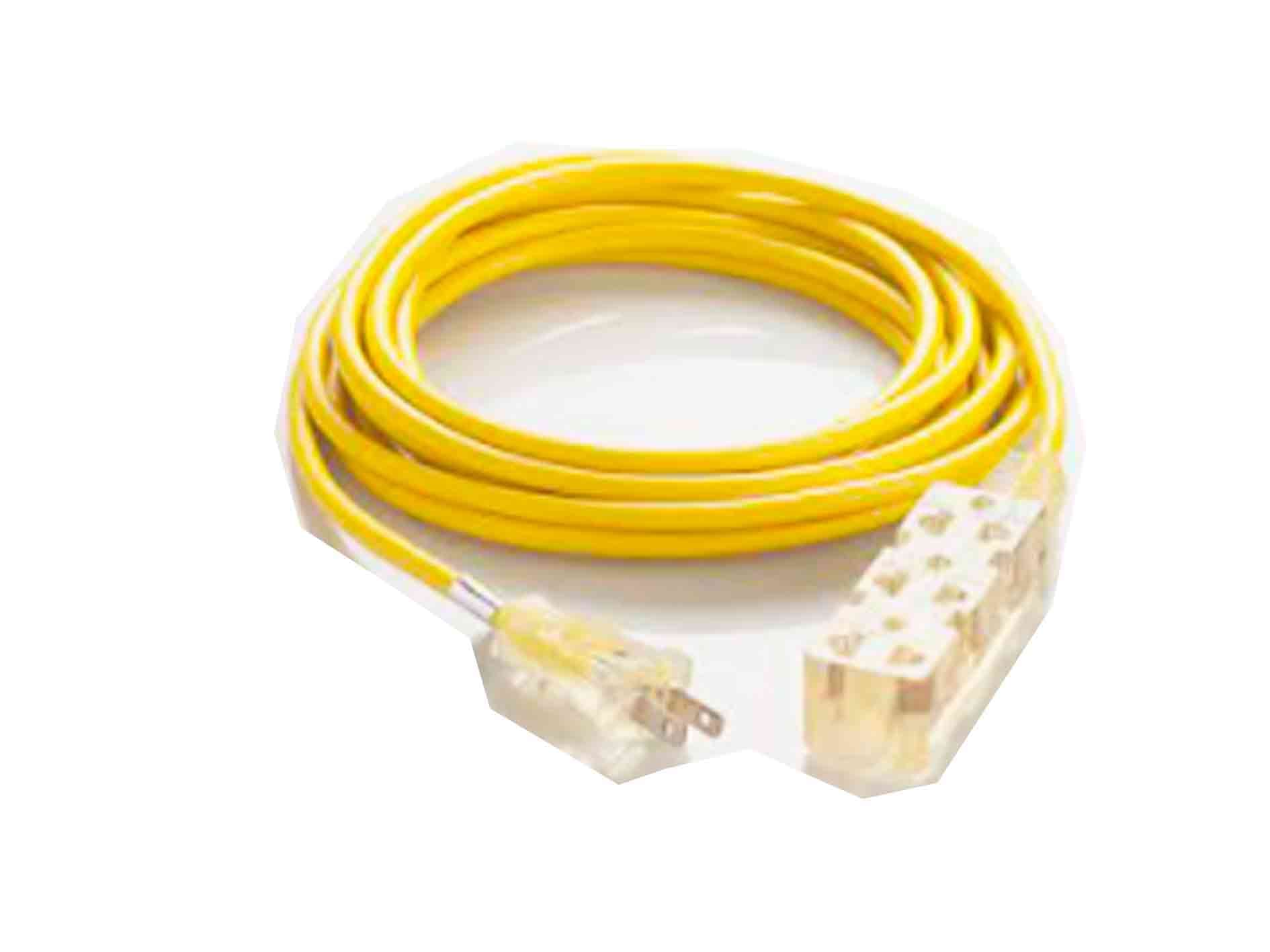 INCABLE EXTENSION 2X18 3MT AMARILLA 3SERV. - 1