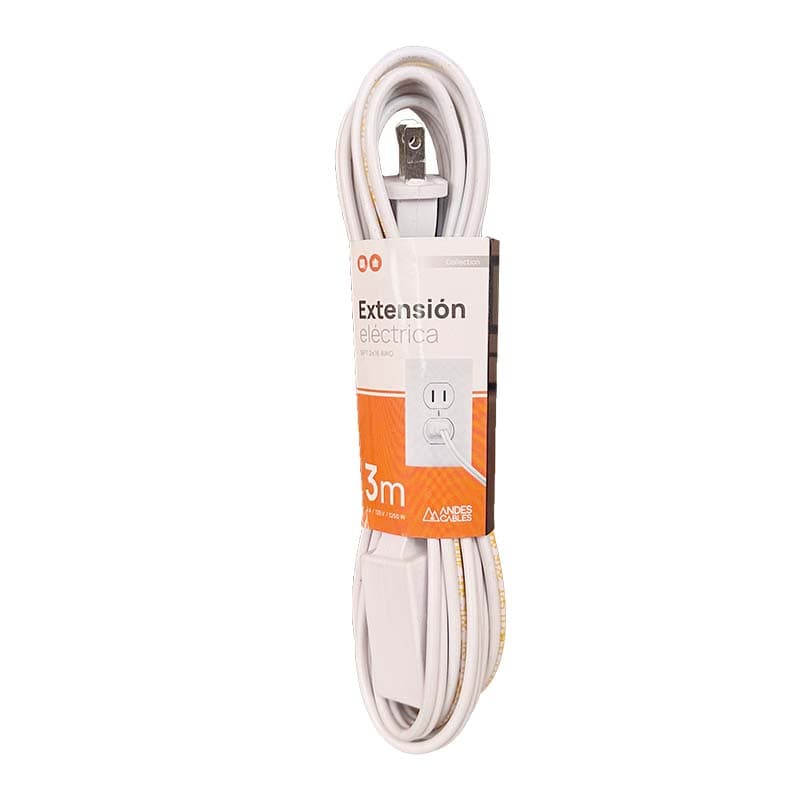 ANDES CABLES EXTENSION 2X16 3MT BLANCA - 1