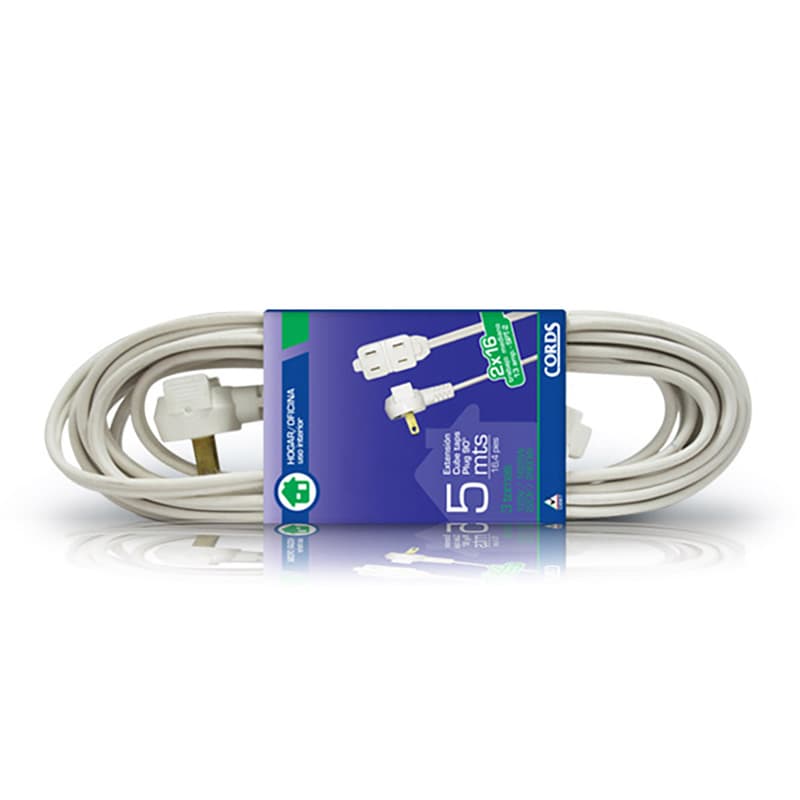 INCABLE EXTENSION 2X16 5MT BLANCO - 1