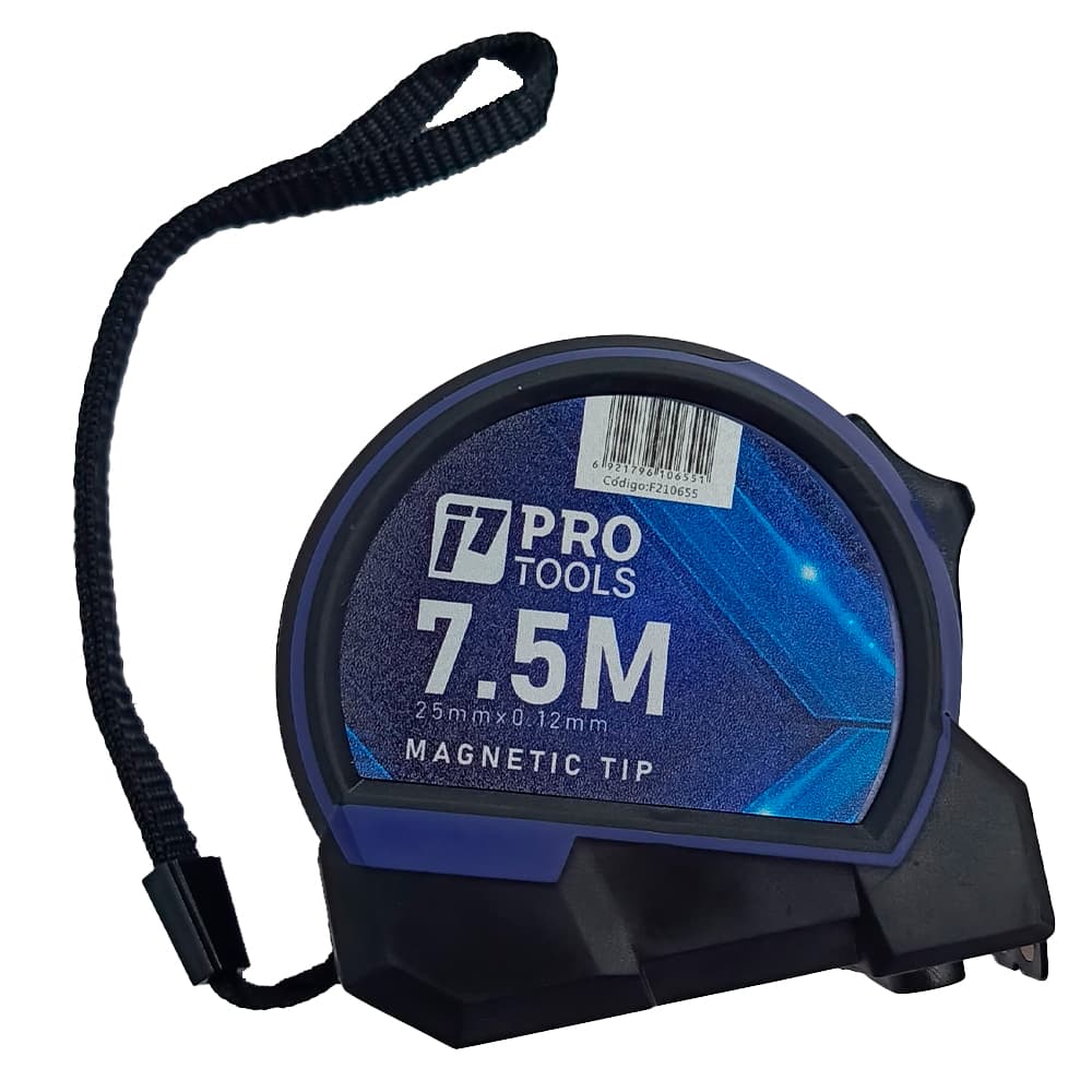 PT FLEXOMETRO Negr/Azul 7.5mtX25mm Caucho PROTOOLS - 1
