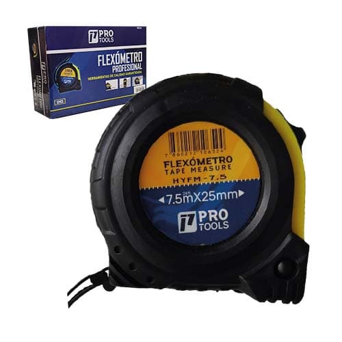 PT FLEXOMETRO Amar/Azul 7.5mtX25mm Caucho PROTOOLS - 1