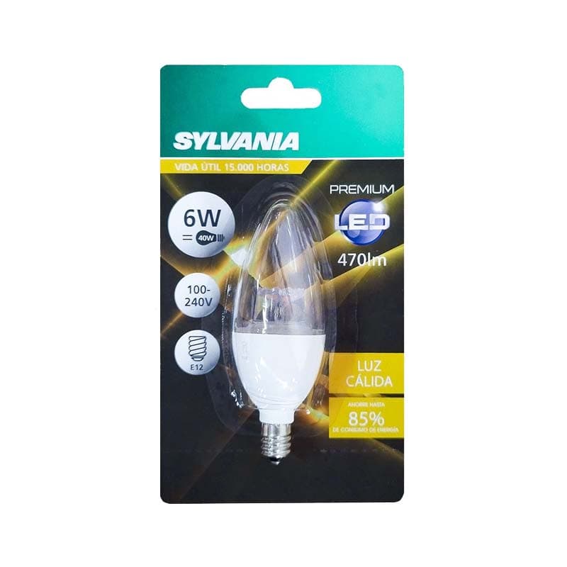 SYLVANIA FOCO LED 6W VELA E12 3000K (20UxCJ) - 1