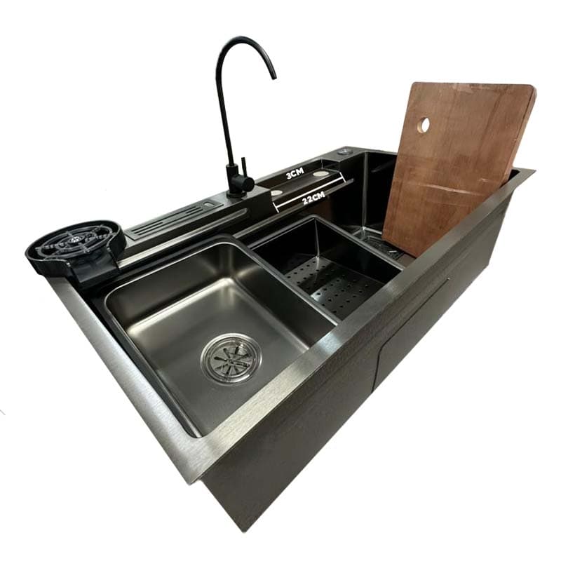 IMP FREGAD MULTIF 75x46cm NEGRO DIGITAL A.INOX - 1