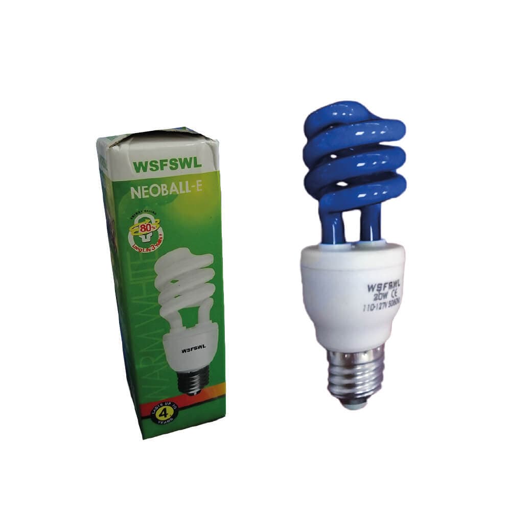 *LQ IMP FOCO LED 20W ESPIRAL real 10w AZUL E27 - 1