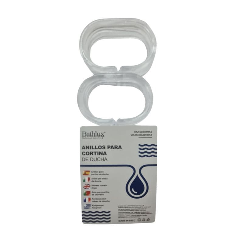 HO GANCHO CORTINA PLAST D/BANO TRANSPARENTE / 3001 - 1