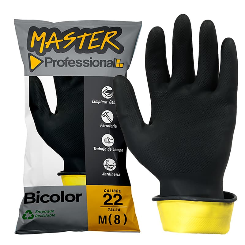 MASTER GUANTE NEGRO/AMARILLO C-22 8   (216PARxCJ) - 1