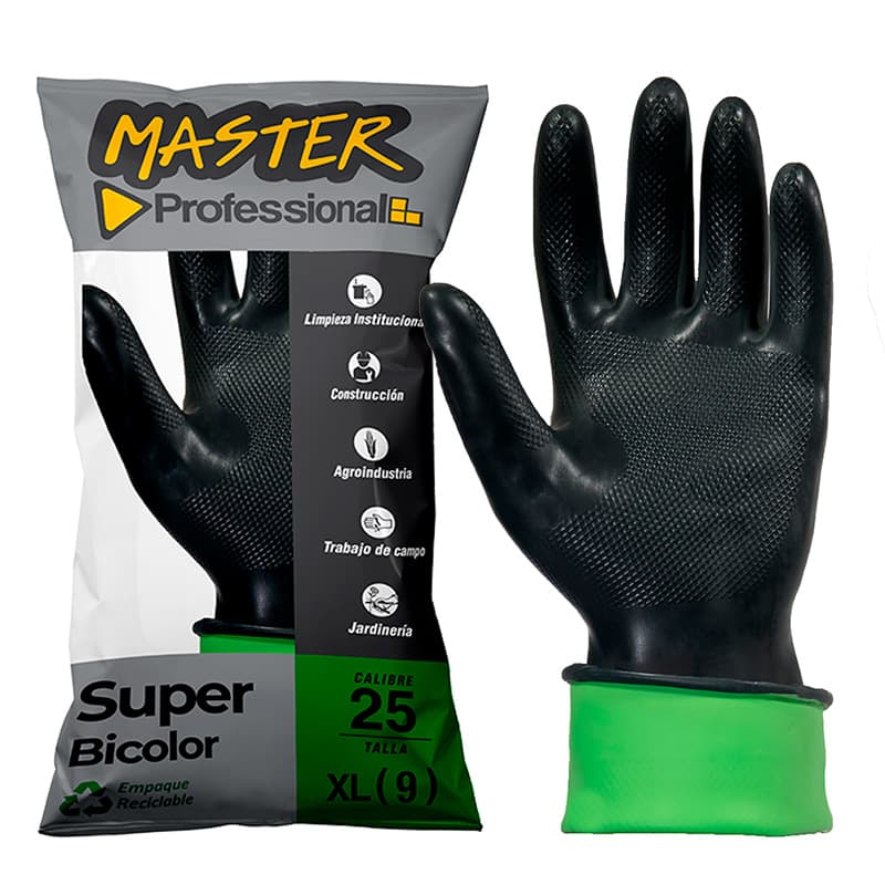 MASTER GUANTE NEGRO/VERDE C-25 9   (180PARxCJ) - 1