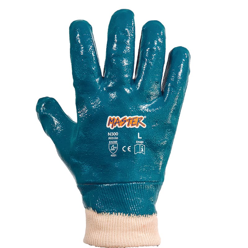 MASTER GUANTE NITRITEX PLUS AZUL N300 L   (120 - 1