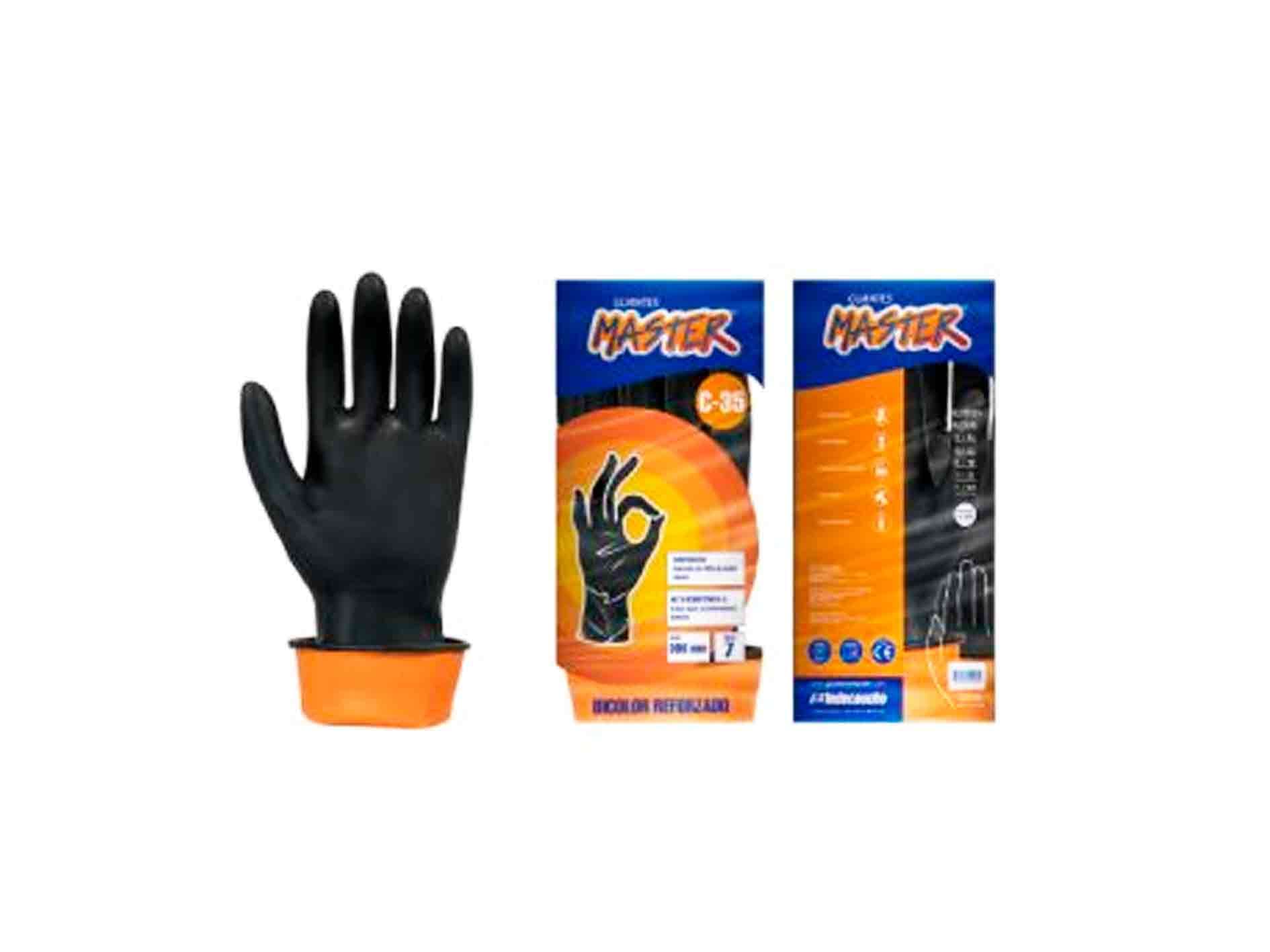 MASTER GUANTE NEGRO/NARANJA C-35 8   (120PARxCJ) - 1