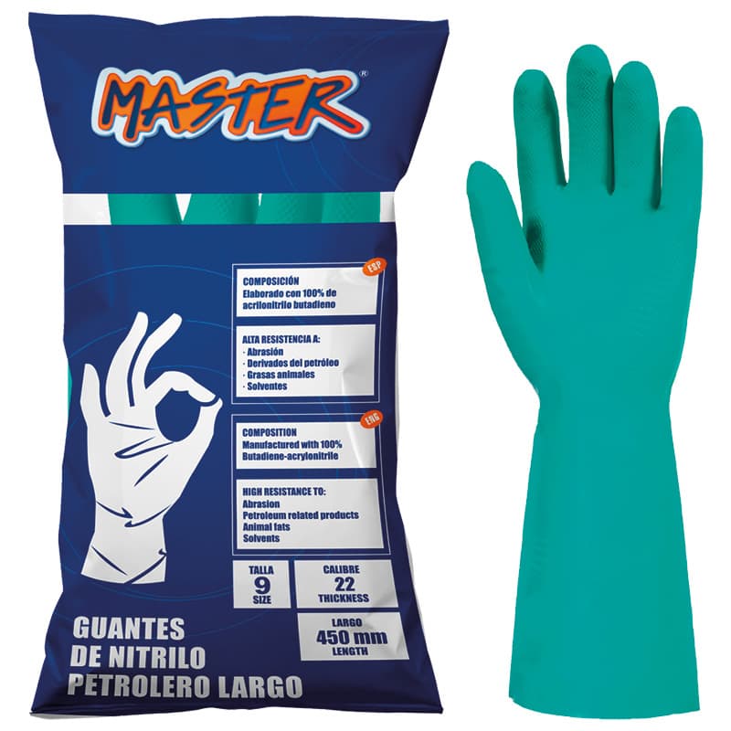 MASTER GUANTE NITRILO  LARGO 9" - 1