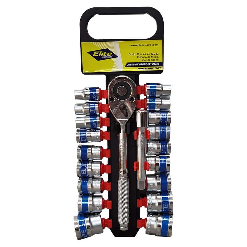 ELITE JGO DADOS C/RACHET 1/2 20PZ C.1242 (12UxCJ) - 1