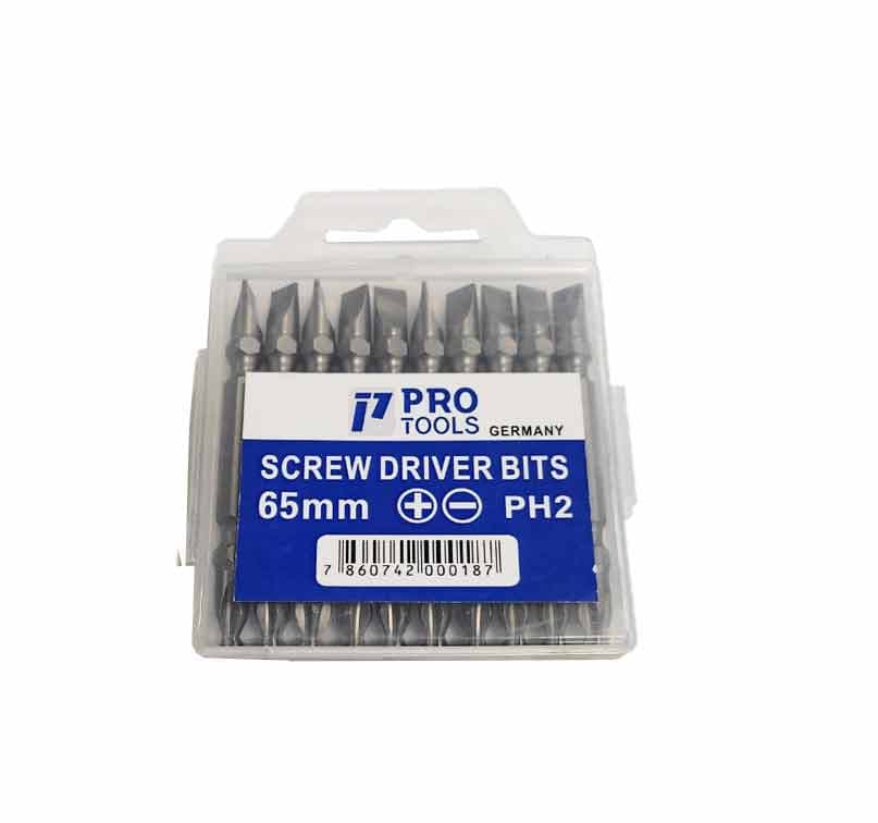 PT JGO PUNTAS (+)(-) 65MM PROTOOLS 10PZ C/CAJA - 1