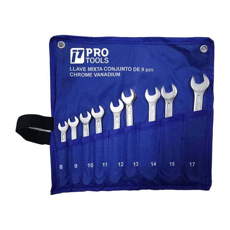 PT LLAVES MIXTAS JGO 9PZ 8MM-17MM KIT ROLL CV - 1