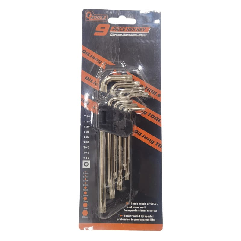 IMP JGO LLAVES TORX NG CORTA 9PCS T10-T50 - 1