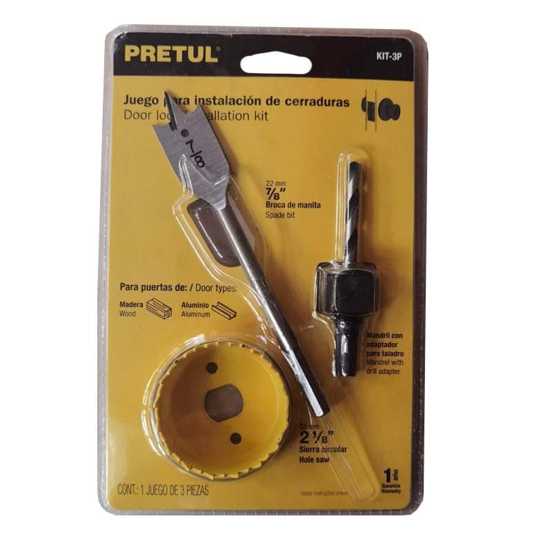 PRET KIT P/INSTALAR CERRADURAS 3PZ 23549 - 1